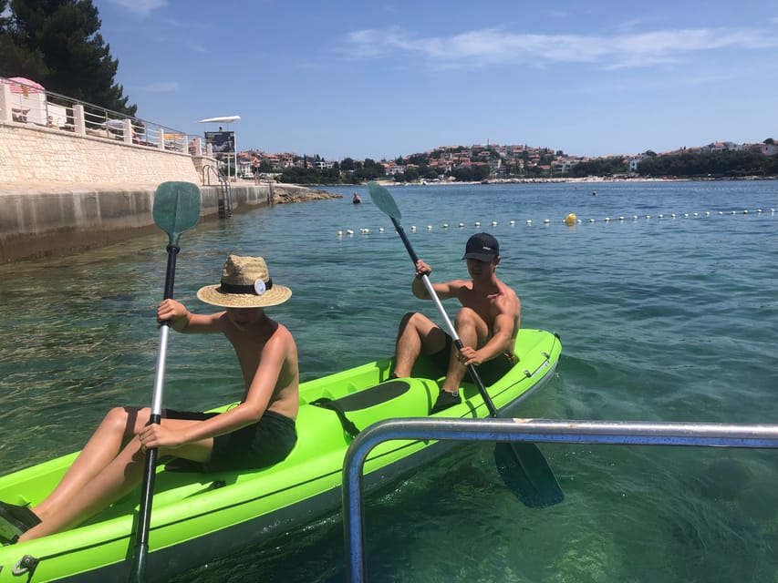 Pula: Kayaking and Snorkeling Self-Guided Tour - Paddling out from Orca Center in Pula