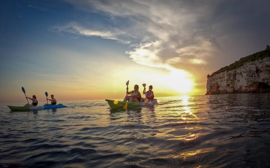 Pula: Kayaking,Snorkeling, Cliff jumping Tour with Wetsuit - What the five water sections feel like