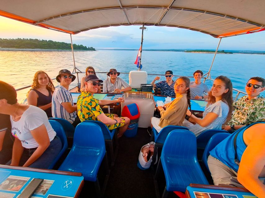 Pula: National Park Brijuni Dolphin Cruise with Dinner - Sunset on the Return Sail
