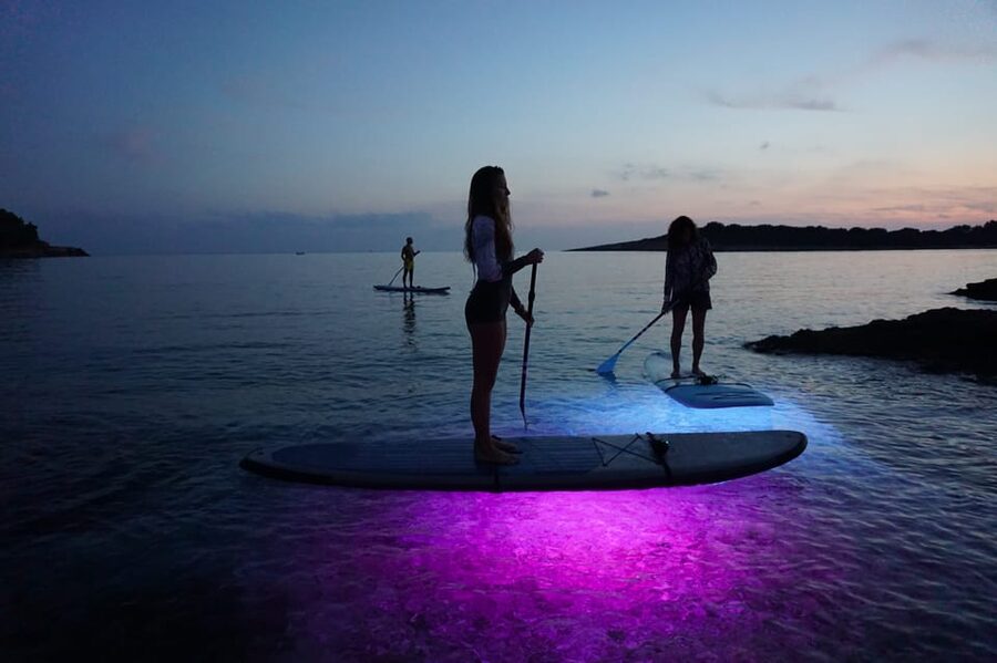 Pula: Night LED Stand-Up Paddle Board Tour - The 1.5-hour guided route around Pula’s bay