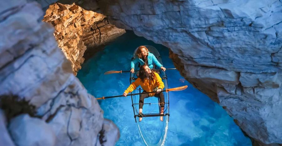Pula: Night-Time Sea Kayaking Tour in Transparent Kayak - Along the Verudela coast as daylight fades