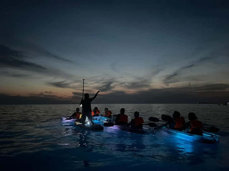 Pula: Sunset/Night Illuminated Transparent Kayak Tour - Sunset paddling from Stoja