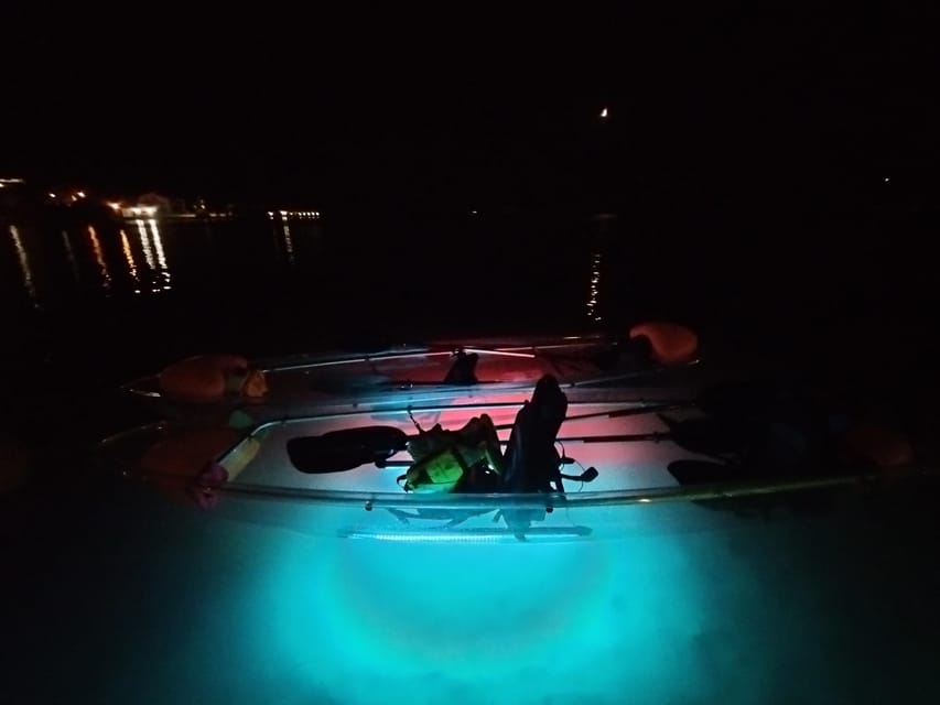 Rab: Night adventures illuminated transparent kayaks - The one-hour guided paddle