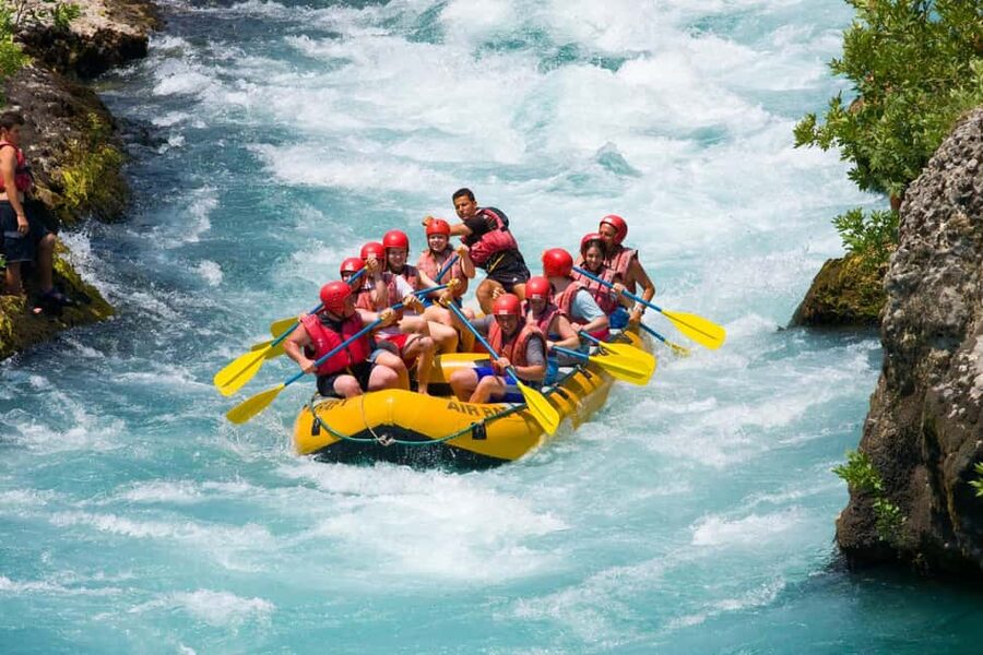 Rafting on Cetina river from Split - Getting suited up beside the Cetina