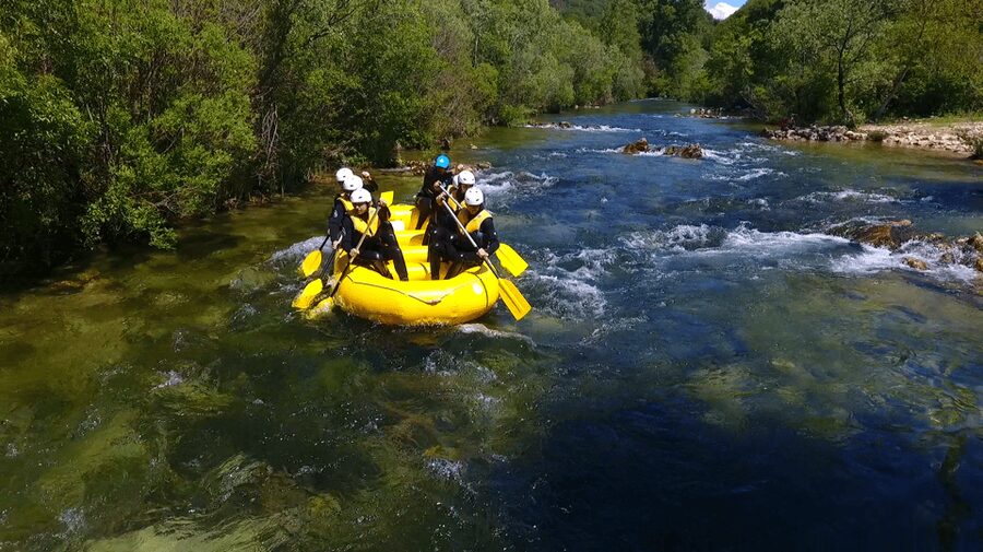 Rafting on the Cetina river - Canyon views, swimming, and the portage
