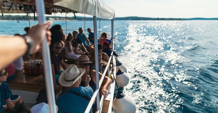 Rovinj: Sunset Cruise with Swim Stop, Drinks, and Fruits - The first leg, Rovinj from the water