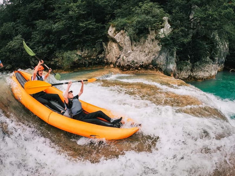 Slunj: River and Waterfalls Kayaking on Mrežnica river - The first waterfall marks the start