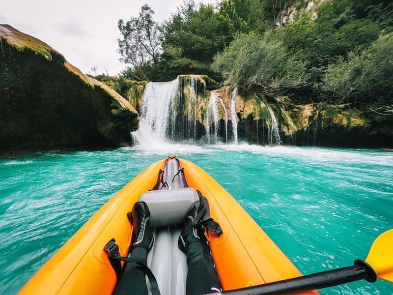 Slunj: River and Waterfalls Kayaking on Mrežnica river - Swimming, turquoise water, and time to slow down