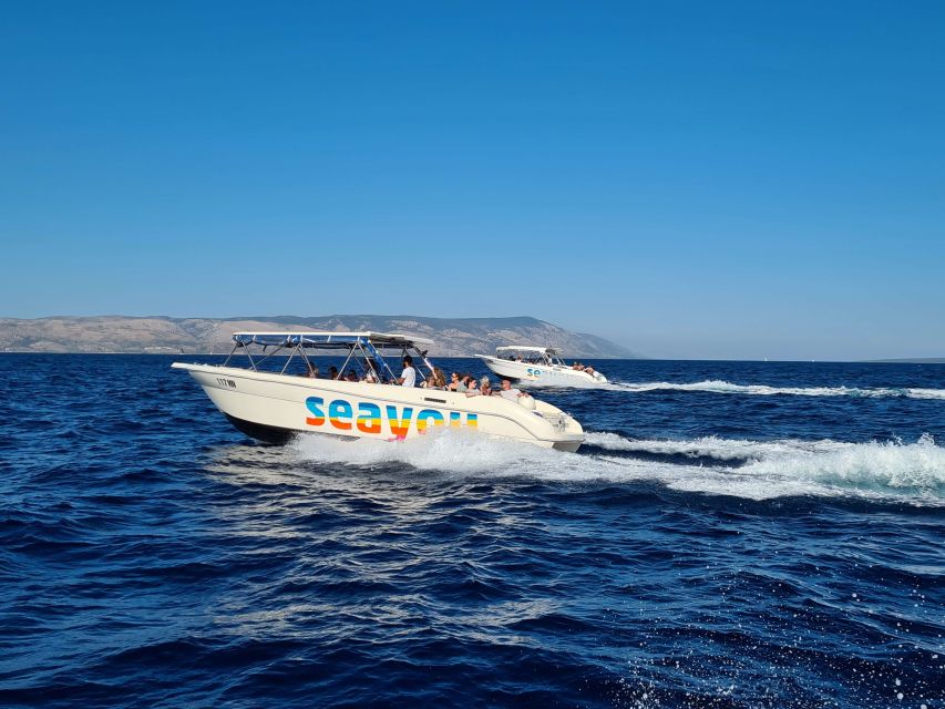 Split: Bisevo, Vis, and Hvar Boat Tour with Snorkel Stops - The 7:30 am meeting at Fruit Square