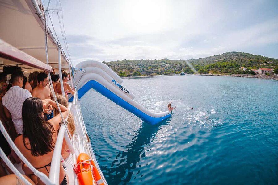 Split: Blue Lagoon Boat Party with Slide, Dj and After Party - Who should book this boat party