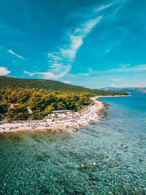Split: Blue Lagoon, Shipwreck and Šolta with Food and Drinks - Coffee and a croissant while Split fades behind you