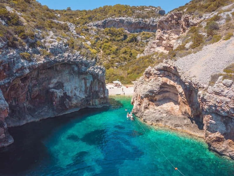 Split: Boat Tour to Blue Cave, Vis, Blue Lagoon, Hvar, Brač - The final swim near Brač