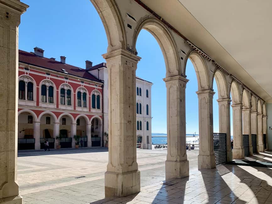 Split: Group or Private Walking Tour with Art Historian - Leaving the palace for the Riva