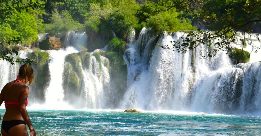Split: Krka Waterfalls Guided Day Trip with Swim & Boat Tour - Walking Krka’s waterfall paths