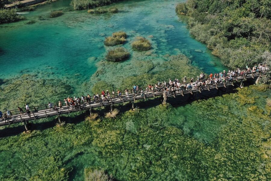 Split: Krka Waterfalls Tour, Boat Cruise, and Swimming - Two hours in Skradin: lunch, fortress, and a swim