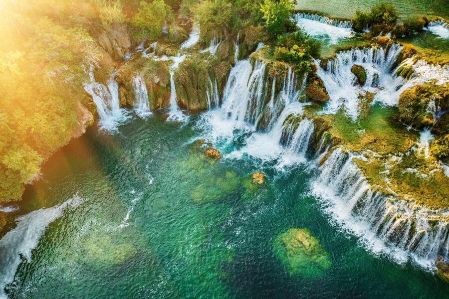 Split: Krka Waterfalls Trip with Boat Cruise and Swimming - Two hours in Primošten