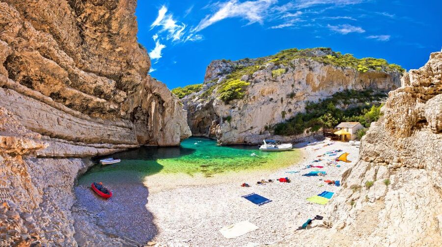 Split or Trogir: Blue Cave, Vis, and Hvar Speedboat Day Trip - Budikovac gives you the best swim of the day