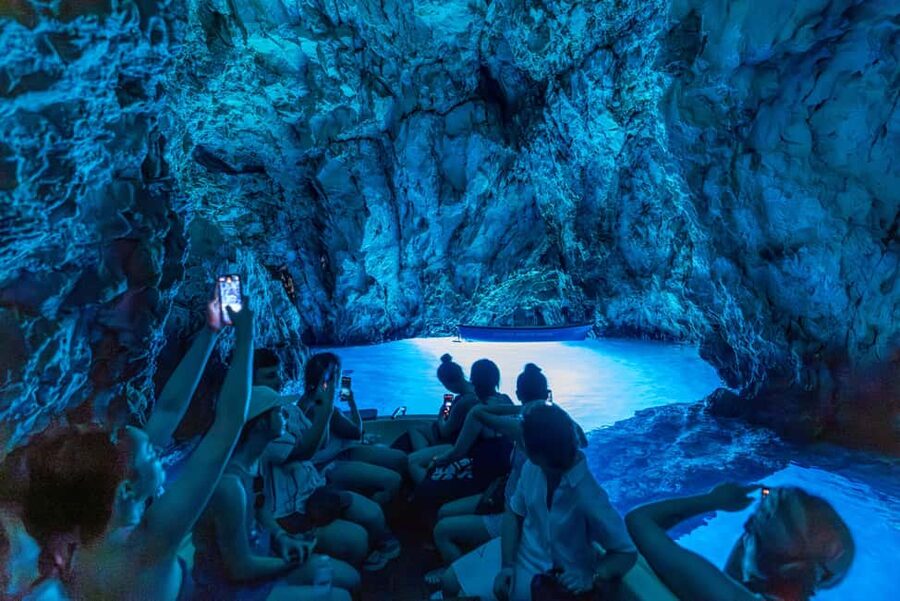 Split or Trogir: Blue Cave, Vis, and Hvar Speedboat Tour - The Blue Cave on Biševo