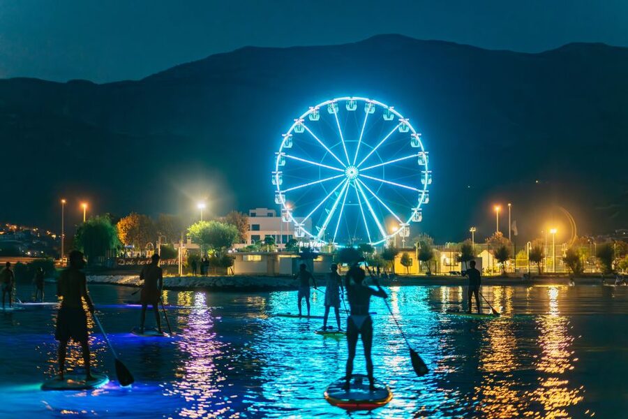 Split: Stand Up Paddleboard Night Glow Tour - What the hardboards and lights feel like on the water