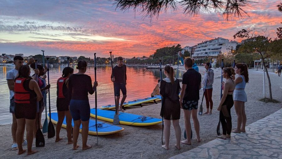 Split: Stand Up Paddleboard Night Glow Tour - From Hotel Briig to the beach at Stobreč