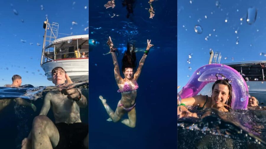 Split: Sunset Boat Party with Live DJs and Blue Lagoon Swim - Sunset on the return to Split