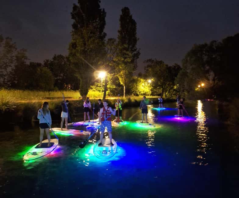Split: Transparent SUP night Glow tour - Entering the river after dark