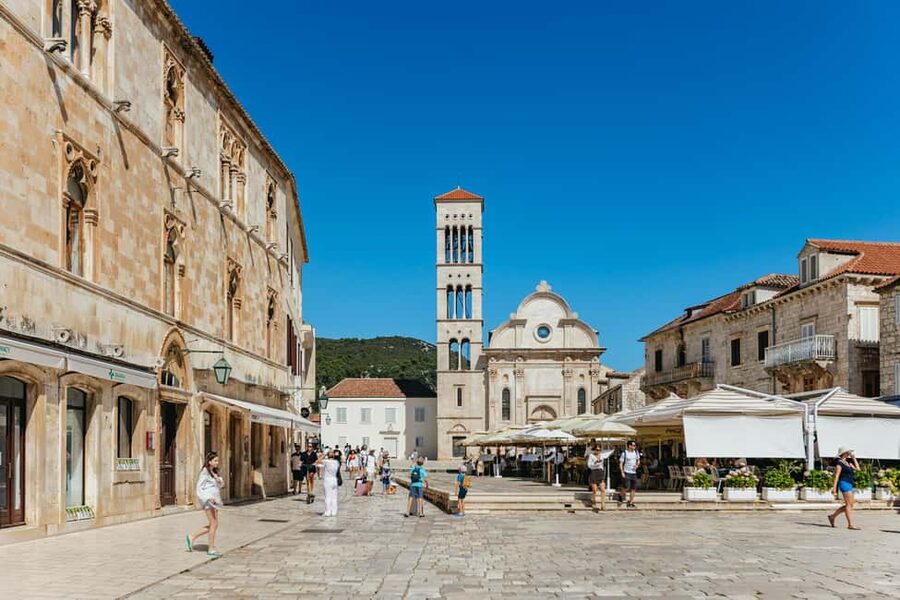 Split/Trogir: Blue Cave, Mamma Mia, Hvar and 5 Island Tour - Two and a half hours in Hvar