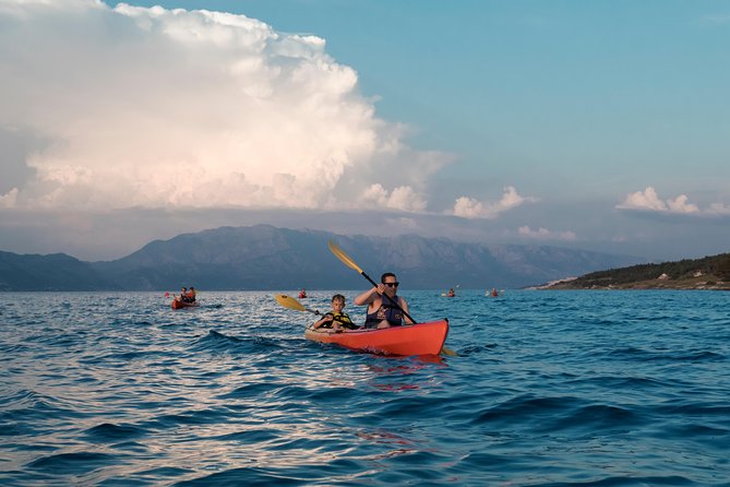 Sunset Kayaking - Paddling west along the Dalmatian coast