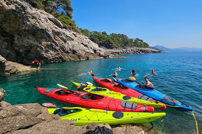 Sunset Sea Kayaking and Wine Dubrovnik - Swimming, snorkeling, and optional cliff jumping