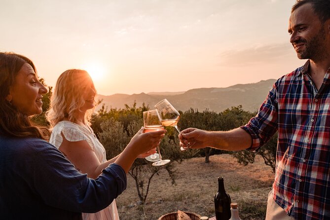 Sunset wine tasting in vineyard - Who will enjoy this experience most