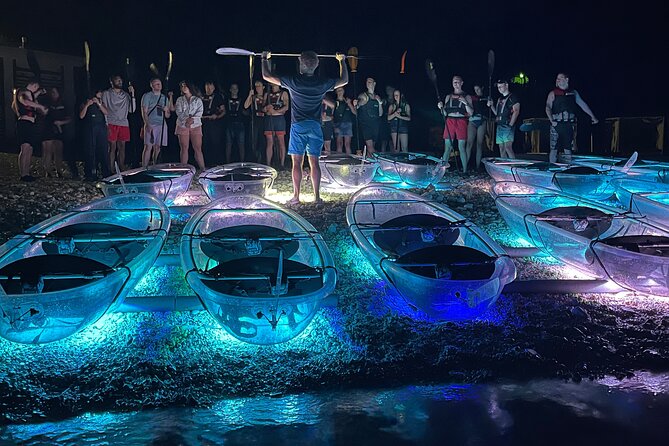 Transparent Kayak Night Glow Experience from Pula - The guides, photos, and small-group atmosphere