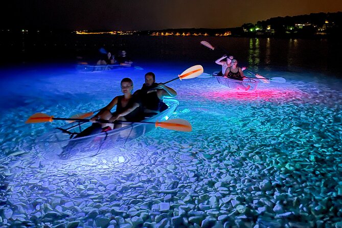 Transparent Kayak Night Glow Experience from Pula - Sunset, twilight, and the first stretch along the coast
