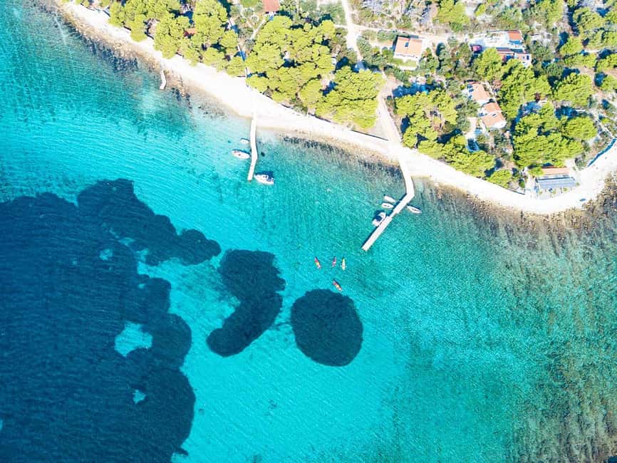 Trogir: Blue Lagoon, Maslinica, and Solinska Bay Boat Tour - Leaving Trogir at speed