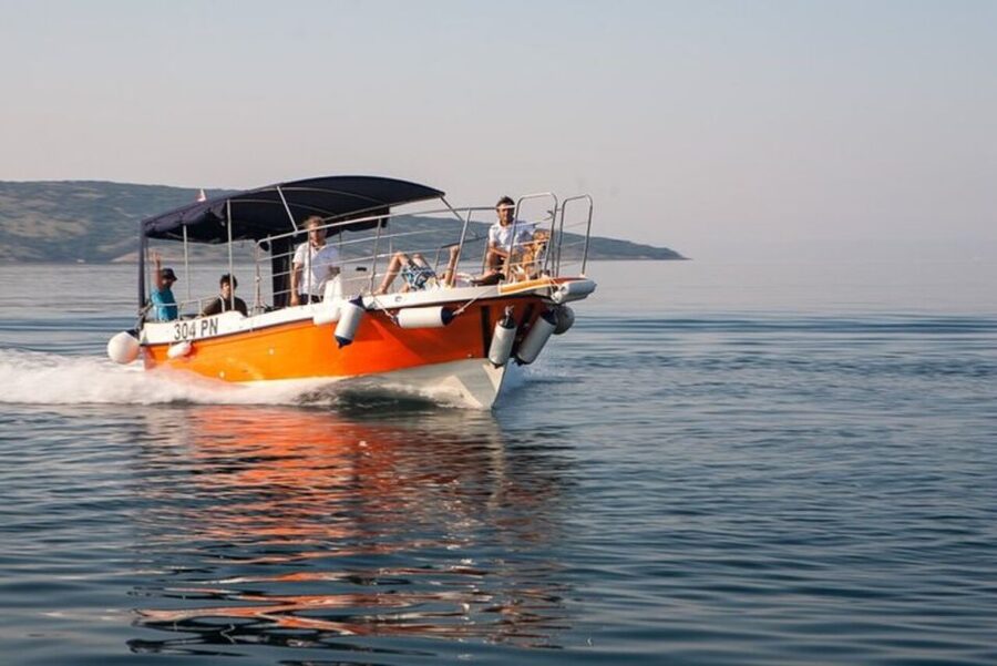 Wild Bays of Krk Island: A private half day boat tour - Leaving Punat on a private speedboat