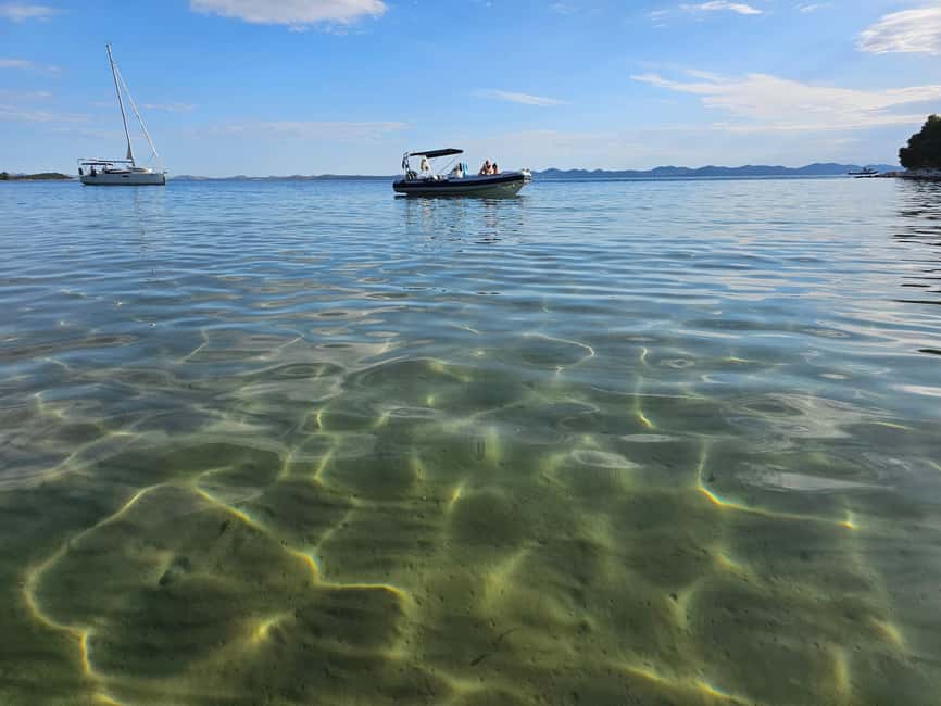 Zadar Islands: Private Hidden Treasures Speedboat Tour - Dugi Otok and the sandy bay under olive trees