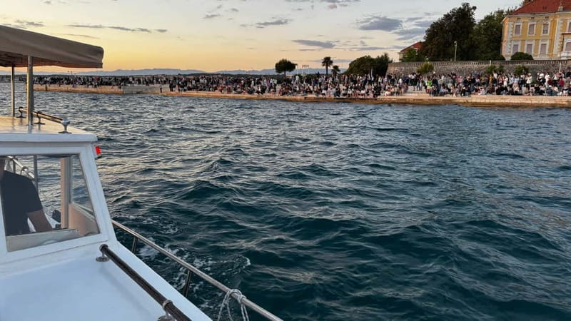 Zadar: Sunset boat tour with champagne - From Zadar’s waterfront toward Foša