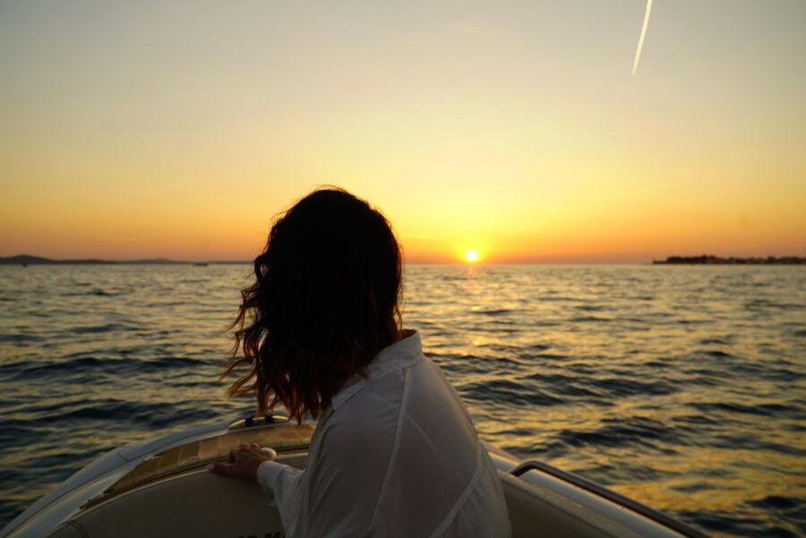 Zadar: Sunset & Nighttime Cruise with Sparkling Wine - The bridge and Jazine harbor after dark
