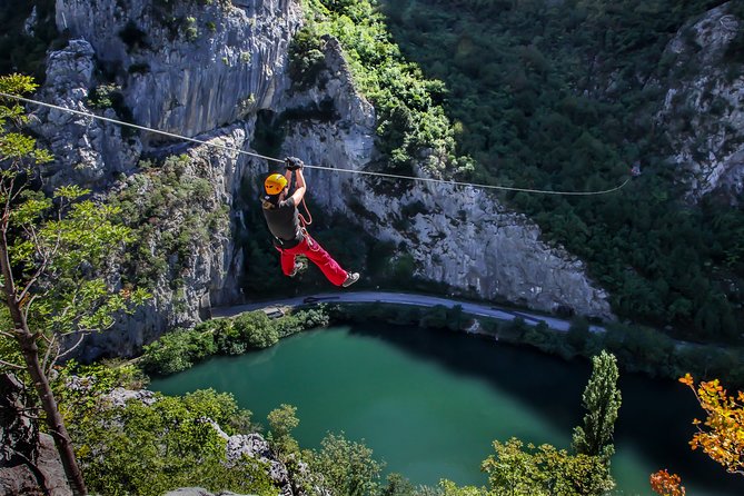 Zipline Croatia: Cetina Canyon Zipline Adventure from Omis - The first platform is the real test