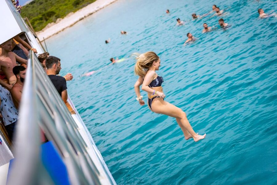 Zrce: Novalja Boat Party Booze Cruise - The 30-minute swim stop